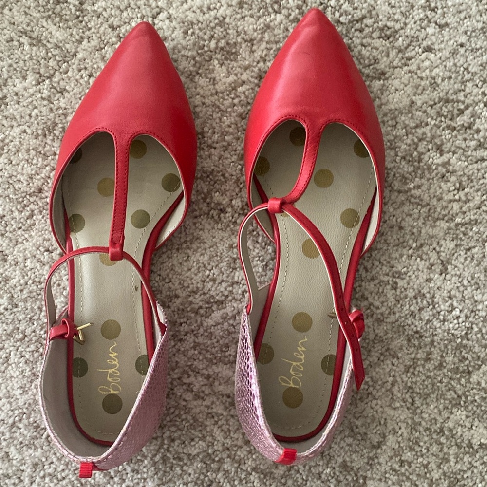 Boden red/pink flats shoes 38/8